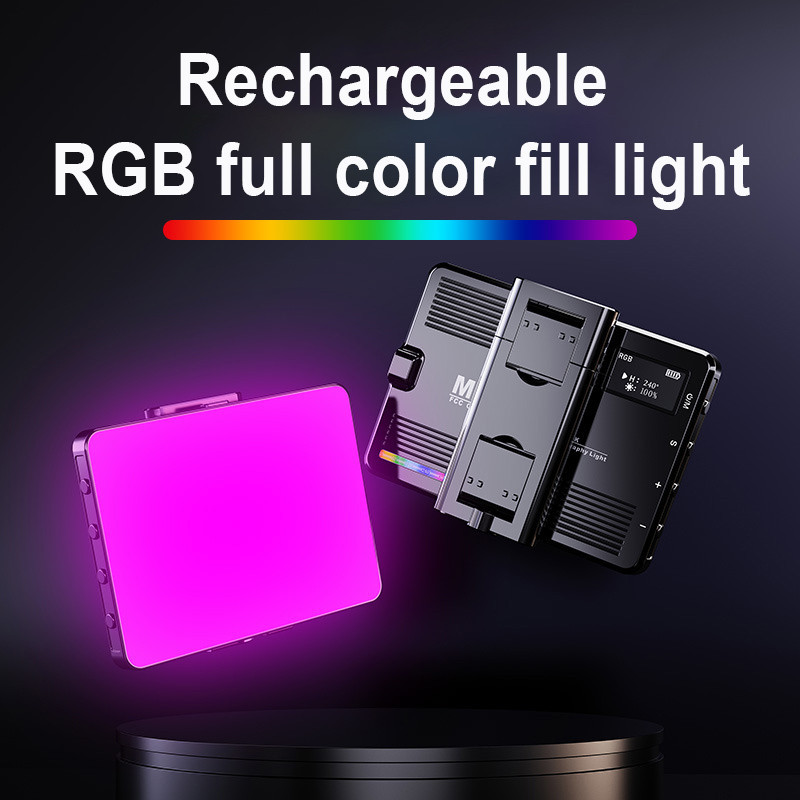 LED RGB Video Light กระเป๋าเติมกล้อง 3000-9000K Photo Studio โคมไฟการถ่ายภาพไฟสําหรับ Youtube Tiktok