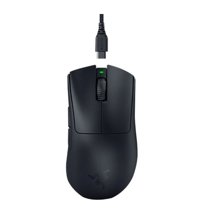 WIRELESS MOUSE (เมาส์ไร้สาย) RAZER DEATHADDER V3 PRO (SMOOTH-TOUCH) (8000 Hz) (BLACK)