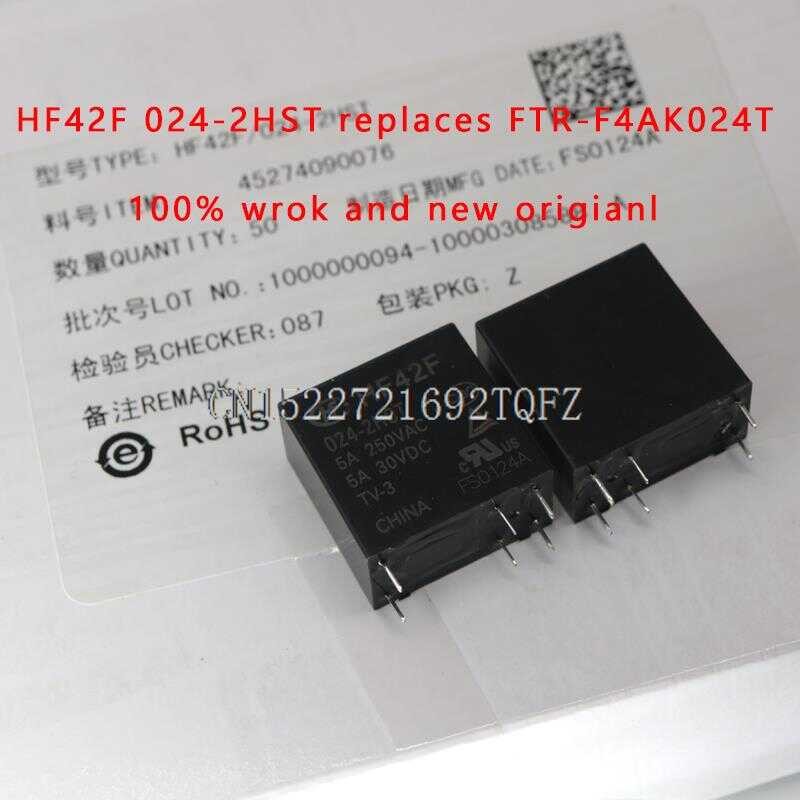 ❤ 10 ชิ้น Ftr-F4ak024t 24V F4ak024t Ft-F4ak024d 24Vdc เก่าและใหม่ Hf42f 024-2Hs