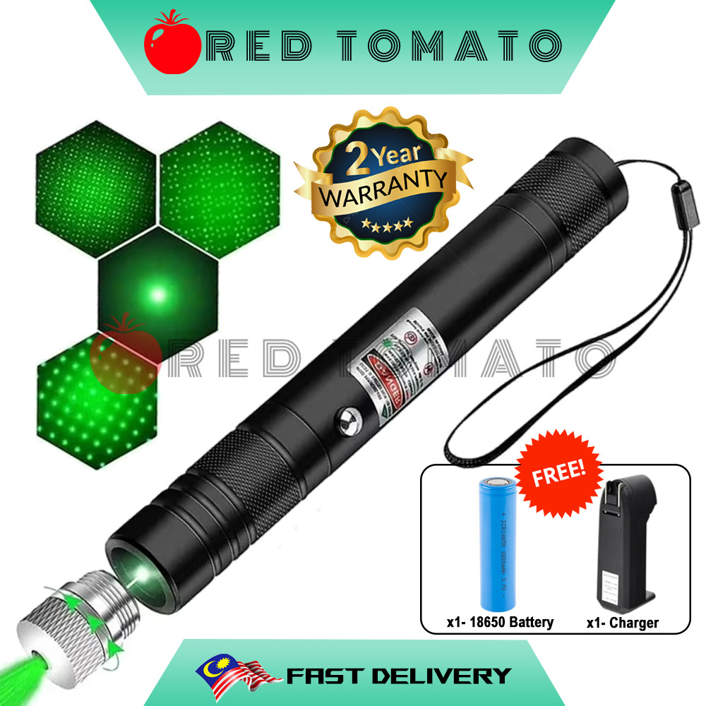 RED TOMATO Red Green Light Laser Pointer Beam 303 ไร้สายแบบชาร์จไฟได้ Long Range Laser Pointer Prese