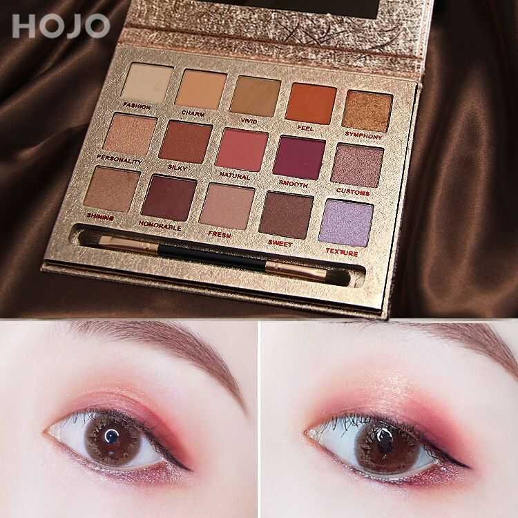 ▣ HOJO 16 สีช็อกโกแลตอายแชโดว์ Palette ง่ายต่อการสีสําหร