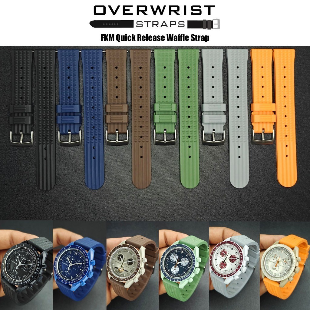 สายนาฬิกา สายยางรุ่น Quick Release FKM Waffle Strap