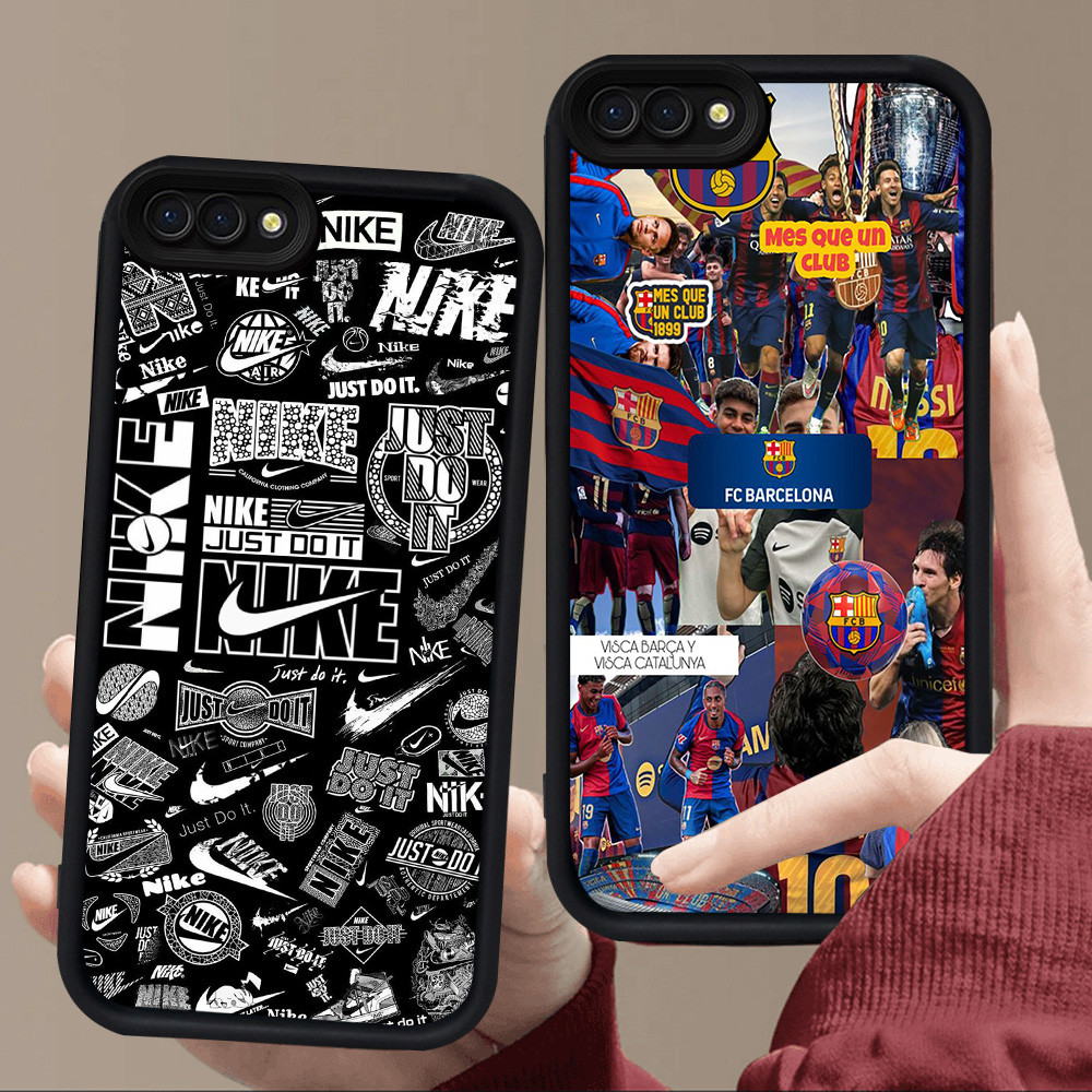 E17 FC 4CKP Barcelona สําหรับซิลิโคนสีดํา OPPO A3S Realme C2 C2S AX5 A12E A1K A5