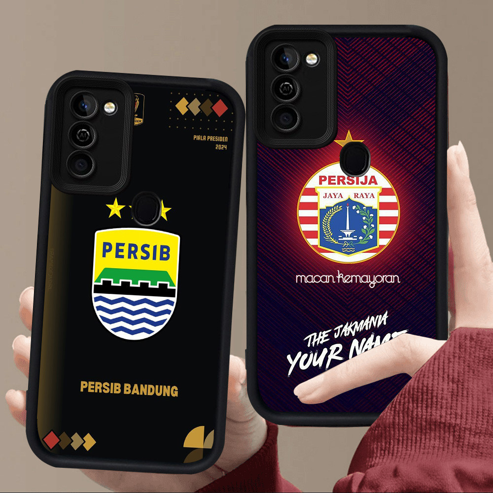 E21 Football Club Persib Casing สําหรับซิลิโคนสีดํา Infinix Hot Note 11 8 7 10 12 9 Play Pro Lite