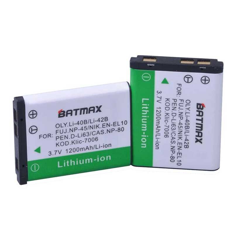 ❃ Batmax 2ชิ้น1200มิลลิแอมป์ชั่วโมงli-42B Li-40B Li42b 42B Li 40Bแบตเตอรี่+แบบdual Usbชาร์จo LY ❃