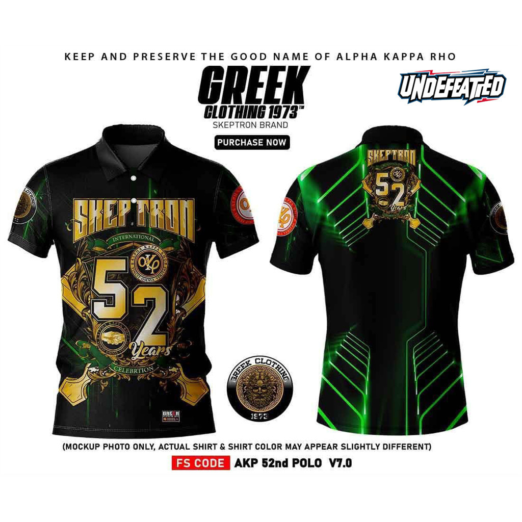 2025 AKP 1973 Alpha Kappa Rho V34 52th ออกแบบใหม่ครบรอบ Skeptron 52st เสื้อผ้าเสื้อยืดสําหรับผู้ชายแ
