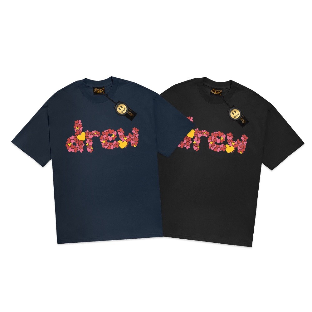 ♞,♘เสื้อยืดโลโก้ Drew House Love vgh