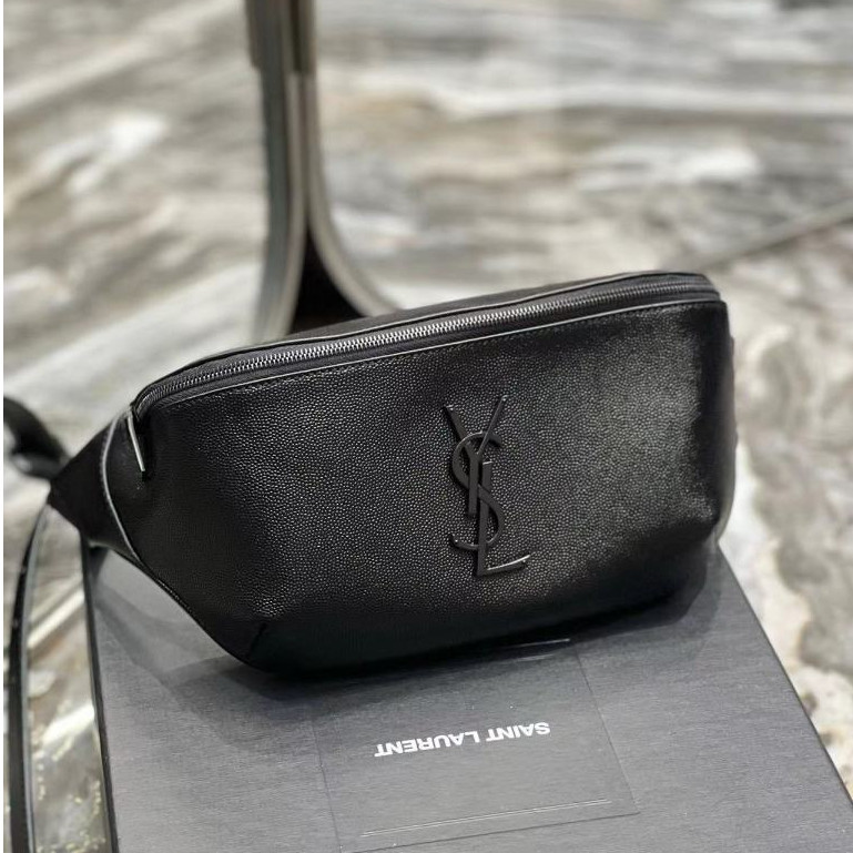 ซื้อจากต่างประเทศ YSL Saint Laurent CLASSIC series หนังวัว แซงต์โลร็องต์ กระเป๋าคาดเอว กระเป๋าคาดหน