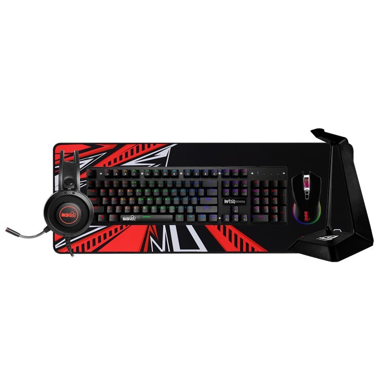 SIGNO GAMING Set1(GM-908 / KB-728 BLUE /HP-825 /HS-800 / MT-308)(GMA-000549)เซ็ตเกมมิ่งเกียร์ 5 ชิ้