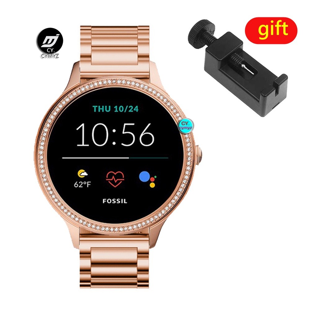 ในสต็อก Fossil Gen 5E 42 มม.ผู้หญิงสายนาฬิกาอัจฉริยะสายนาฬิกาโลหะสร้อยข้อมือFossil Gen 5E 42 มม.สายร