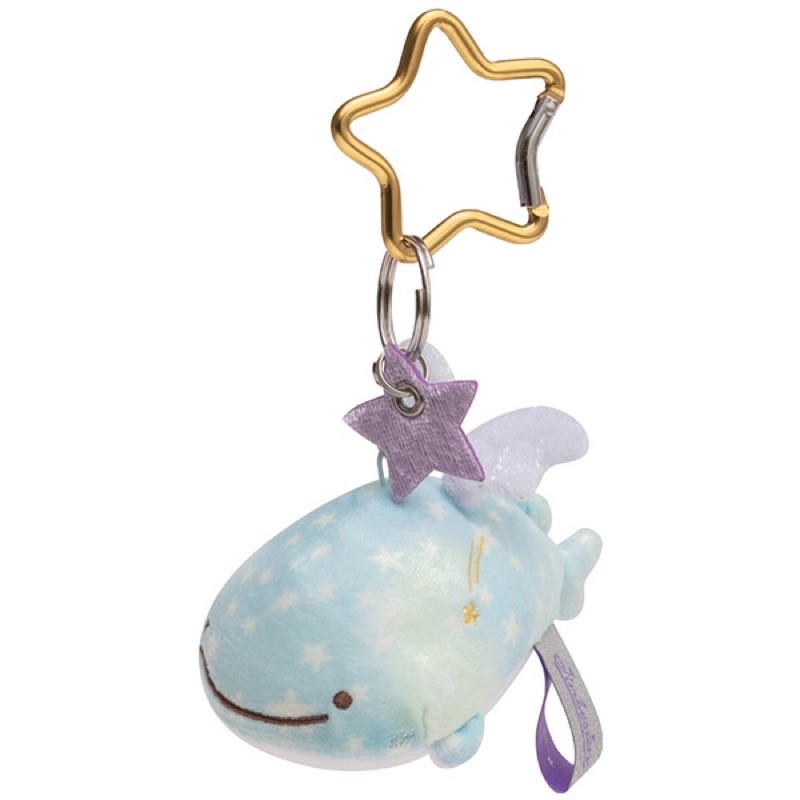 San-X Jinbe San Whale shark Mochi Original Stardust Keychain Plush ตุ๊กตา พวงกุญแจ ปลาฉลามวาฬ จินเบ