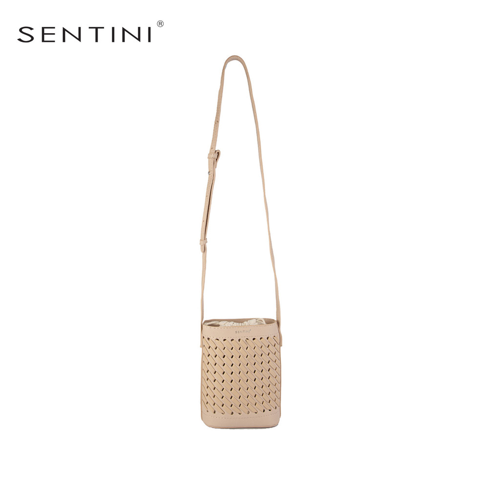SENTINI Layla กระเป๋าสะพายไหล่ผู้หญิง - สีดํา / แอปริคอท / น้ําตาล STB-101