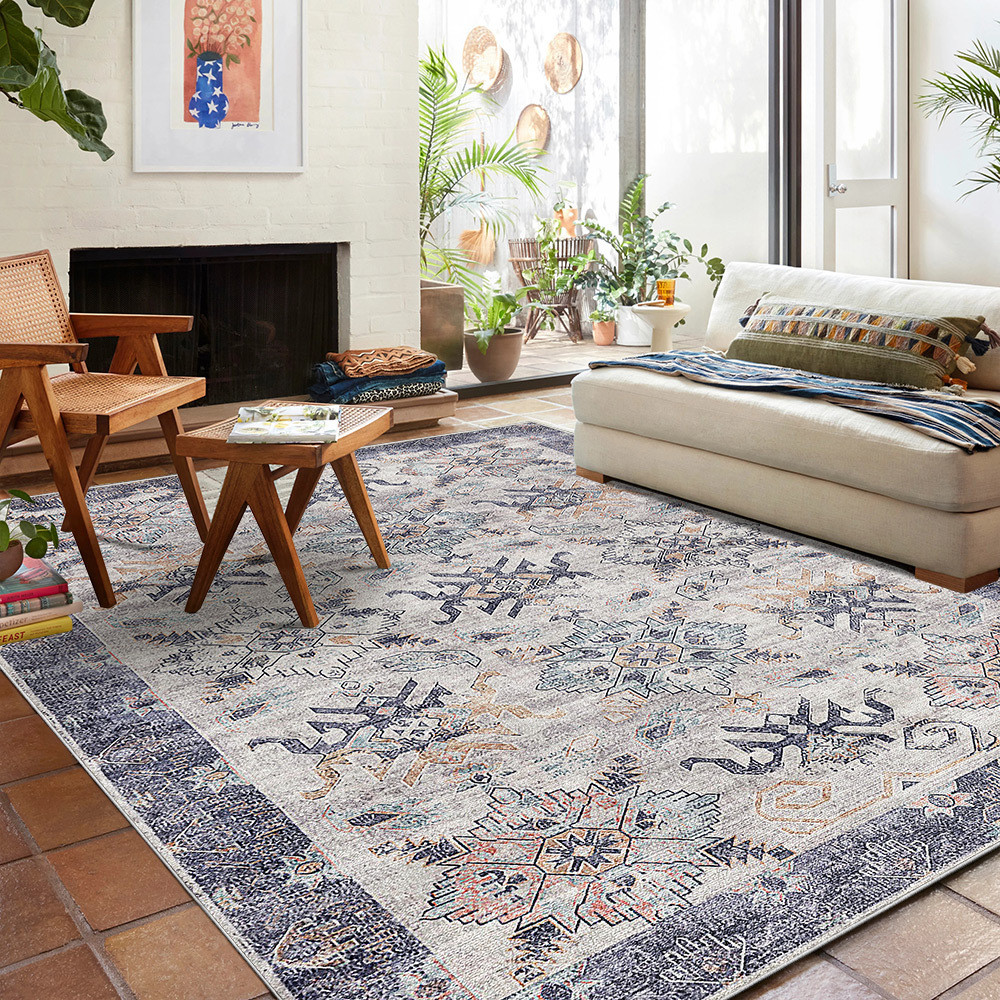 Imitation Moroccan cashmere carpet, living room bedroom sofa, coffee table carpet, American ethnic c