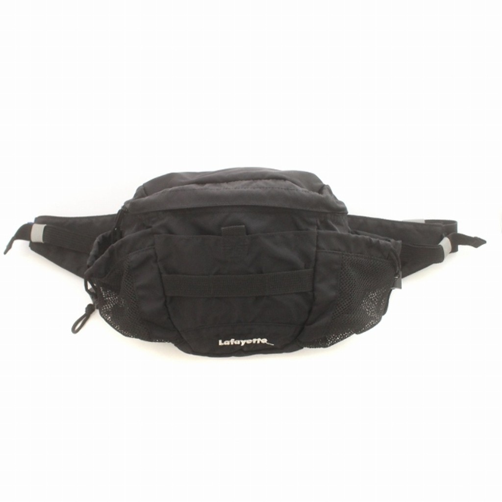 Lafayette Lafayette Body Bag Waist Pouch Logo Embroidery Black Direct from Japan Secondhand