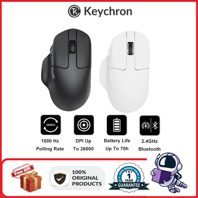 Keychron M7 Wireless สามโหมด PAW3395 Mouse