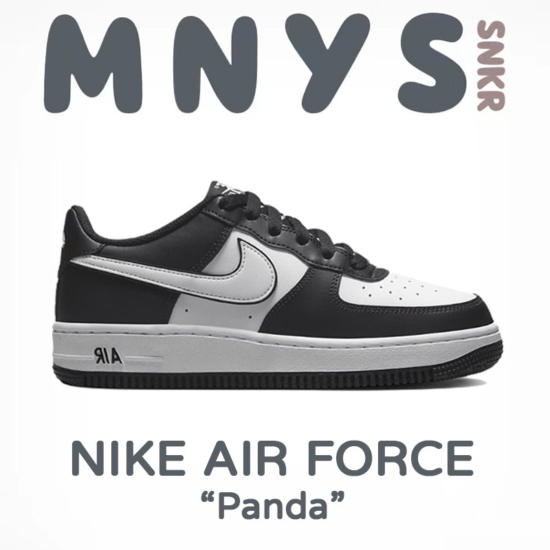 ( ของแท้100% ) NIKE AIR FORCE 1 AF1  black and white  "panda "   Sneakers