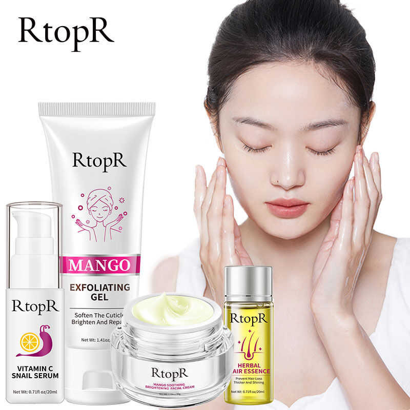▣ Rtopr FDA Natural Plant Extracts Set Mango Exfoliating Cream+Mango Soothing Facial Cream+