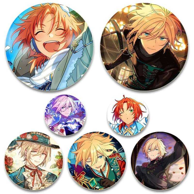 32/44/58 มม.อะนิเมะ Ensemble ดาว Handmade Pins Eichi Tenshouin การ์ตูนเข็มกลัด Badge กระเป๋าตกแต่งแฟ