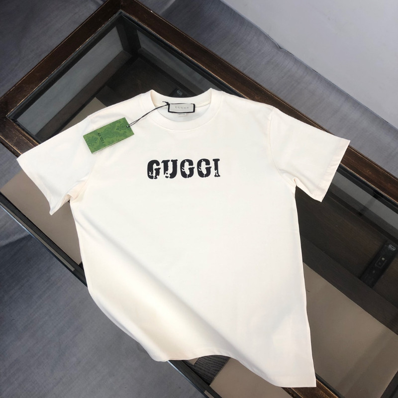 GUCCI6402 สีดํา GUGGI พิมพ์สีขาว Basic Daily Wear สไตล์ OL
