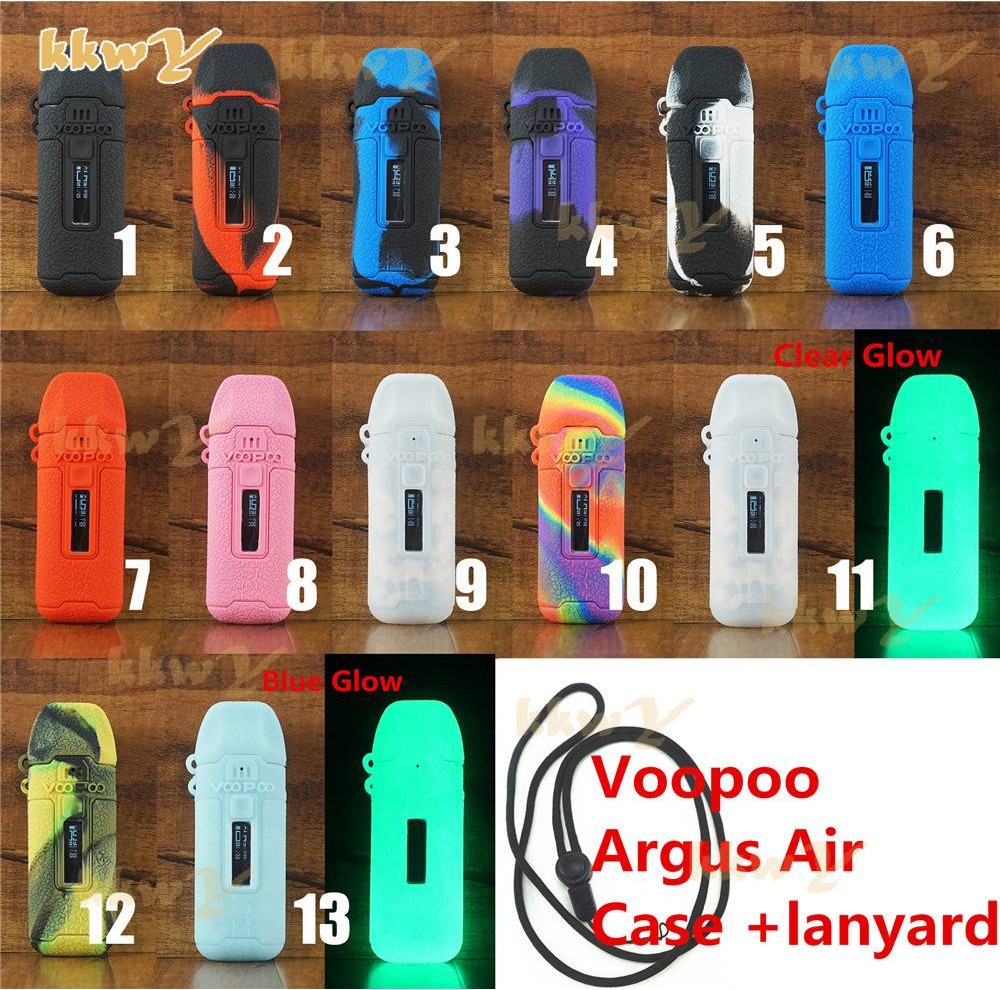 ในสต็อก (kkwy Case) ฟรี lanyard Texture สําหรับ Voopoo argus air เคสซิลิโคนแขน Skin Shield สติ๊กเกอร