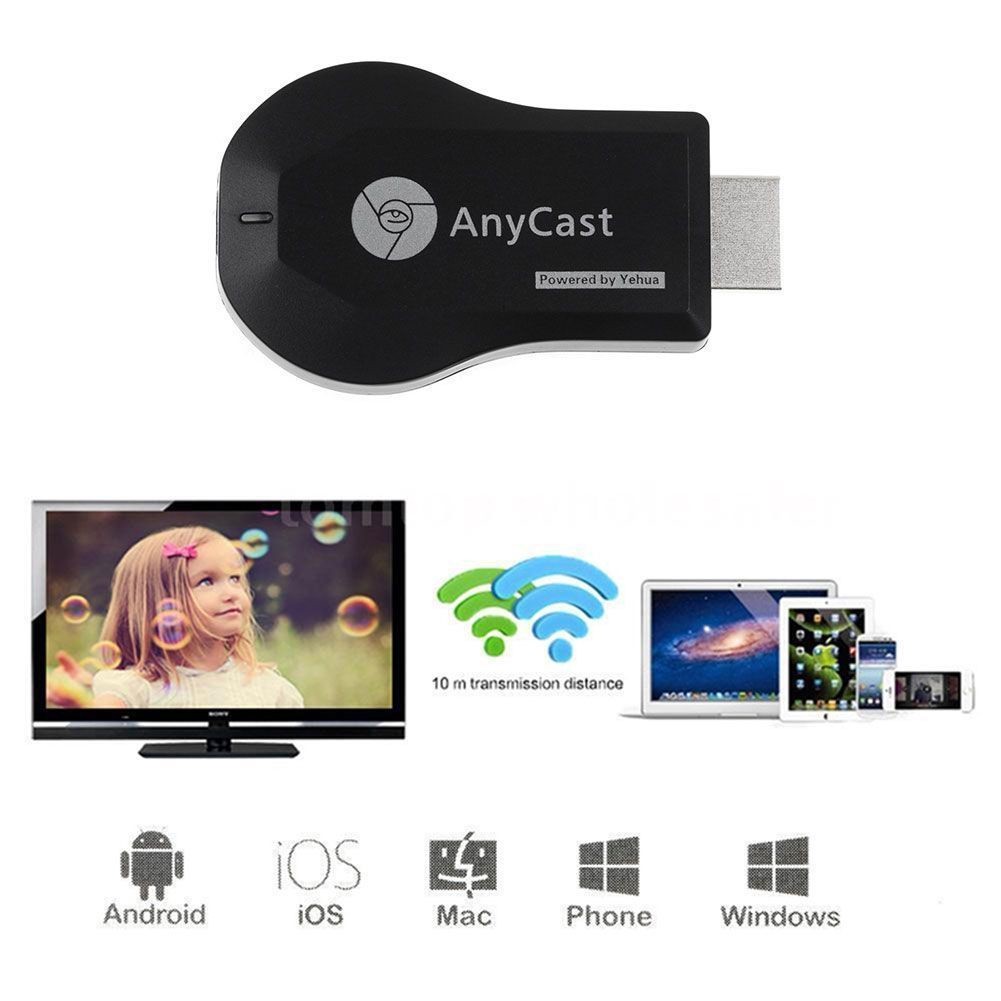 ในสต็อก AnyCast M9 Plus เครื่องรับสัญญาณทีวี Stick HDMI Dongle 1080P WiFi TV DLNA Wecast