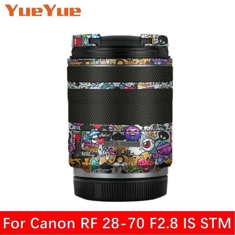 สติกเกอร์ที่กําหนดเองสําหรับ Canon RF 28-70 มม.F2.8 IS STM Decal ผิวกล้องไวนิลห่อฟิล์ม Protector Coa