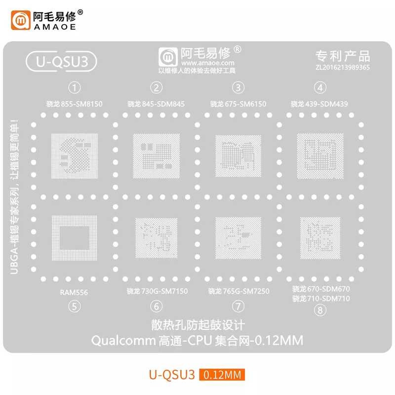 ❤ สถานีต้นแบบ BGA Re-Soldering สำหรับ Sm8150 Sm6150 Sm7150 Sm7250 Sdm845 Sdm4