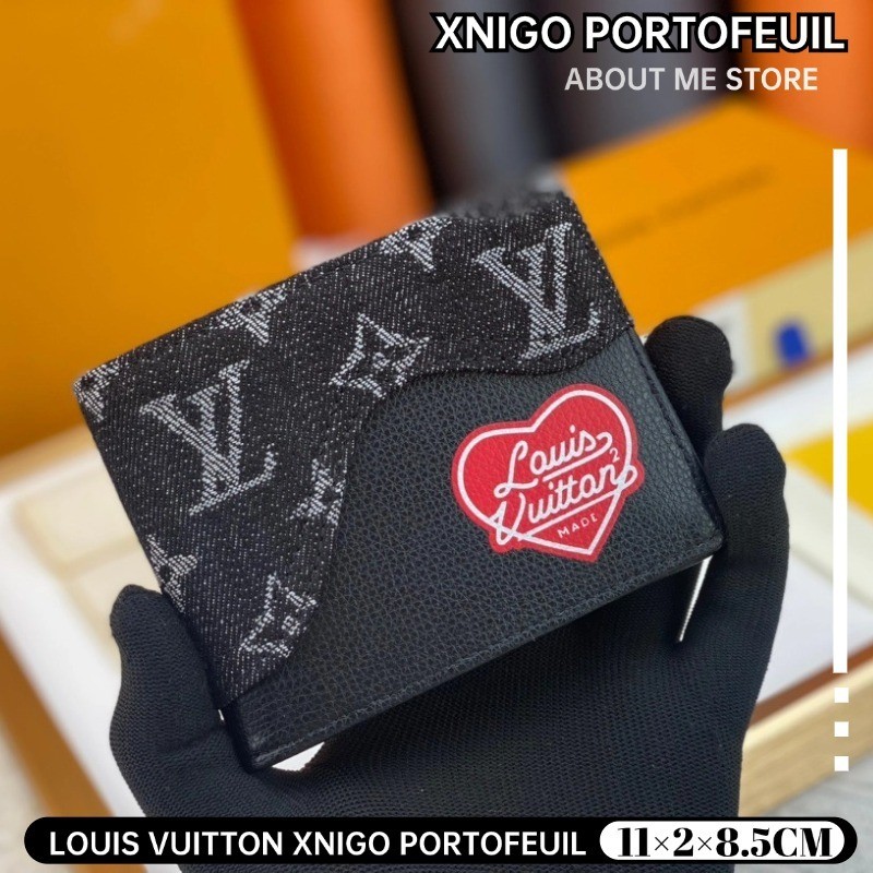 2024 Louis Vuitton XNIGO PORTOFEUIL Denim Men's Wallet LV Wallet & Card Holder. กระเป๋าสตางค์ผู้ชาย
