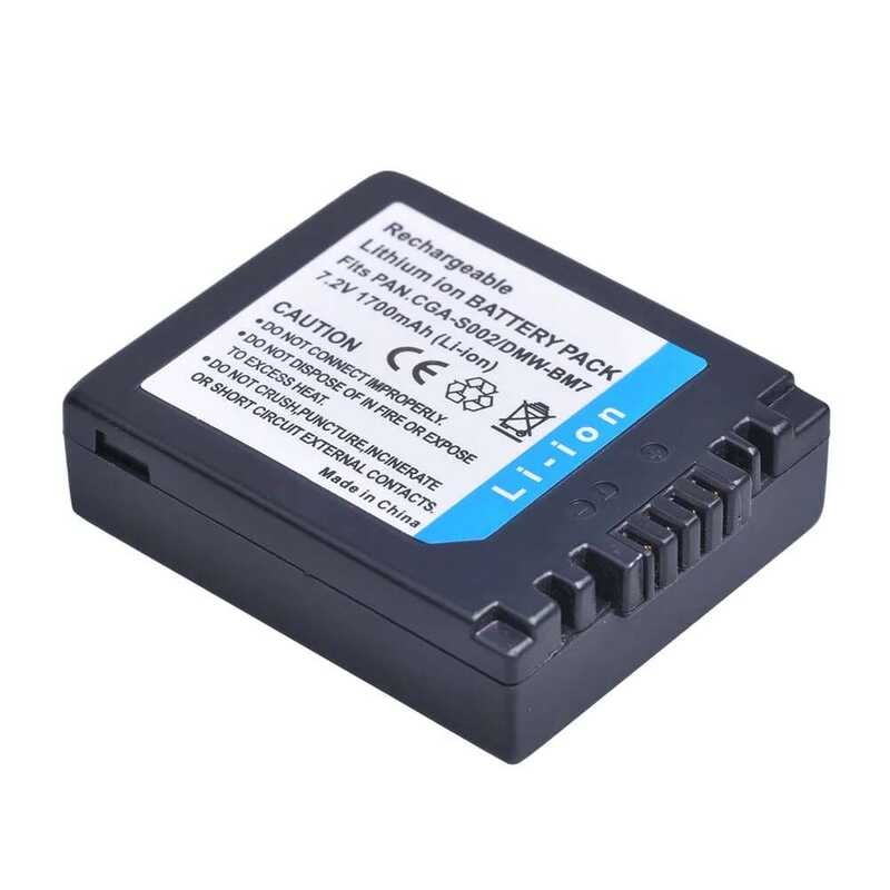 ▥ 1700Mah Cga-S002e S002 CGA S002e Dmw-Bm7 แบตเตอรี่สําหรับ  Lumix DMC Fz2 Fz3 Fz4 Fz5