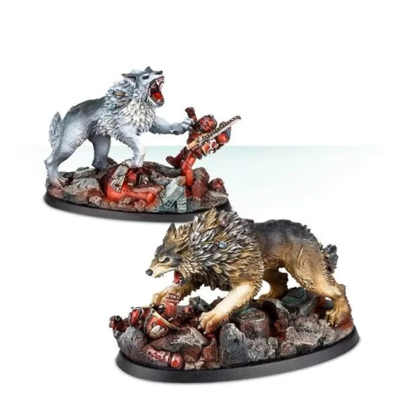 Space Wolf Ruths Wolf Warhammer รุ่นสีขาว Unpainted ประกอบไม่ได้