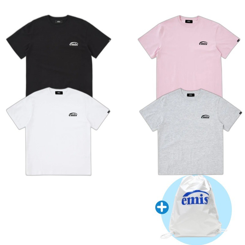 [Unisex] (Ready Stock)emis New Logo T-shirt 4 สี/3 Sizes เสื้อยืดเกาหลียอดนิยม