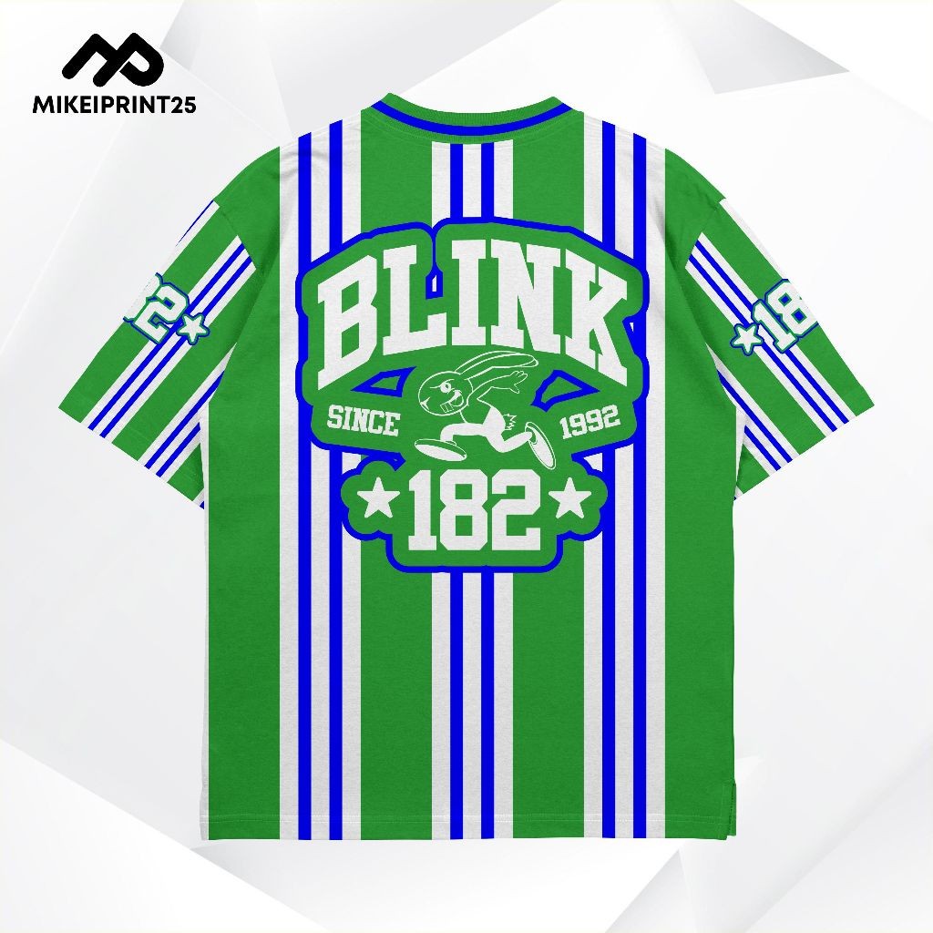 [ชื่อที่กําหนดเองฟรี]Blink 182 Oversize Hockey Rugby Style Vintage Jersey T-Shirt