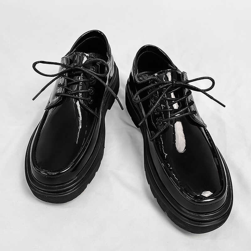 Bright รองเท้าหนังผู้ชาย Face Casual Leather Shoes ฤดูร้อน 2025 ใหม่สไตล์ Bright Bright Bright Bri