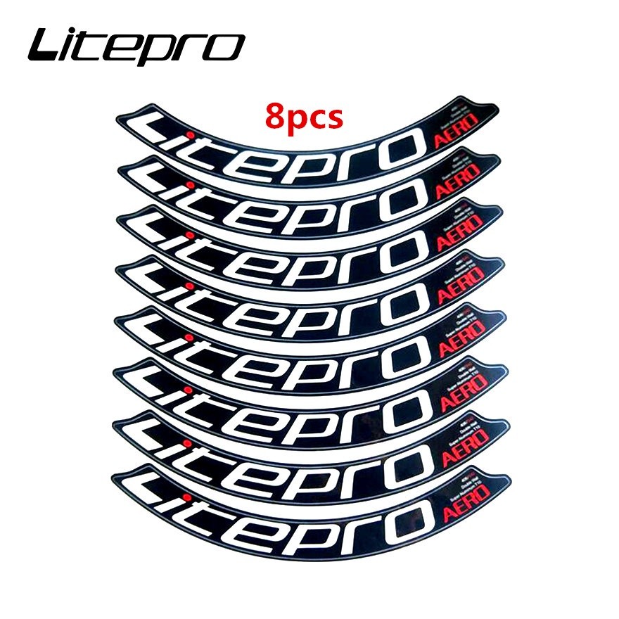 ในสต็อก Litepro 8pcs AERO S42 406 451 ชุดล้อ Double Wall Super อลูมิเนียม T10 ล้อขอบสติกเกอร์