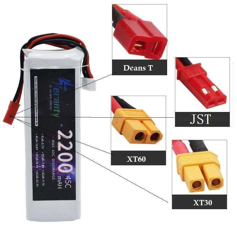 ▥ 2Pcs 3S 2200Mah 11.1V 2600Mah Lipo แบตเตอรี่ 3000Mah 3300Mah 45C/60C สําหรับ RC FPV  4Wd