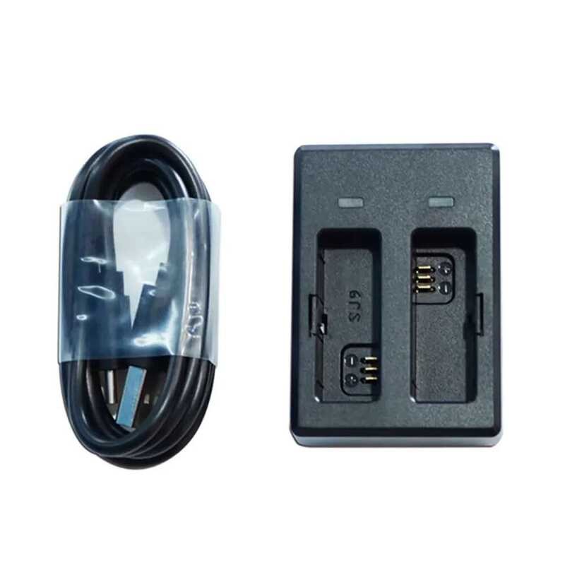 ▥ 2 ชิ้นแบตเตอรี่กล้องแอคชั่นแคมเมราและชุดชาร์จสําหรับ SJCAM Sj9 Sj11 Sj10pro