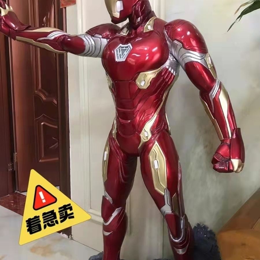 Marvel Iron Man 1:2 รูป mk50 ขนาดใหญ่ 1/2 รูปปั้น 1.1 เมตรส่องสว่าง Shopping Mall บ้านชั้นยืนเครื่อ