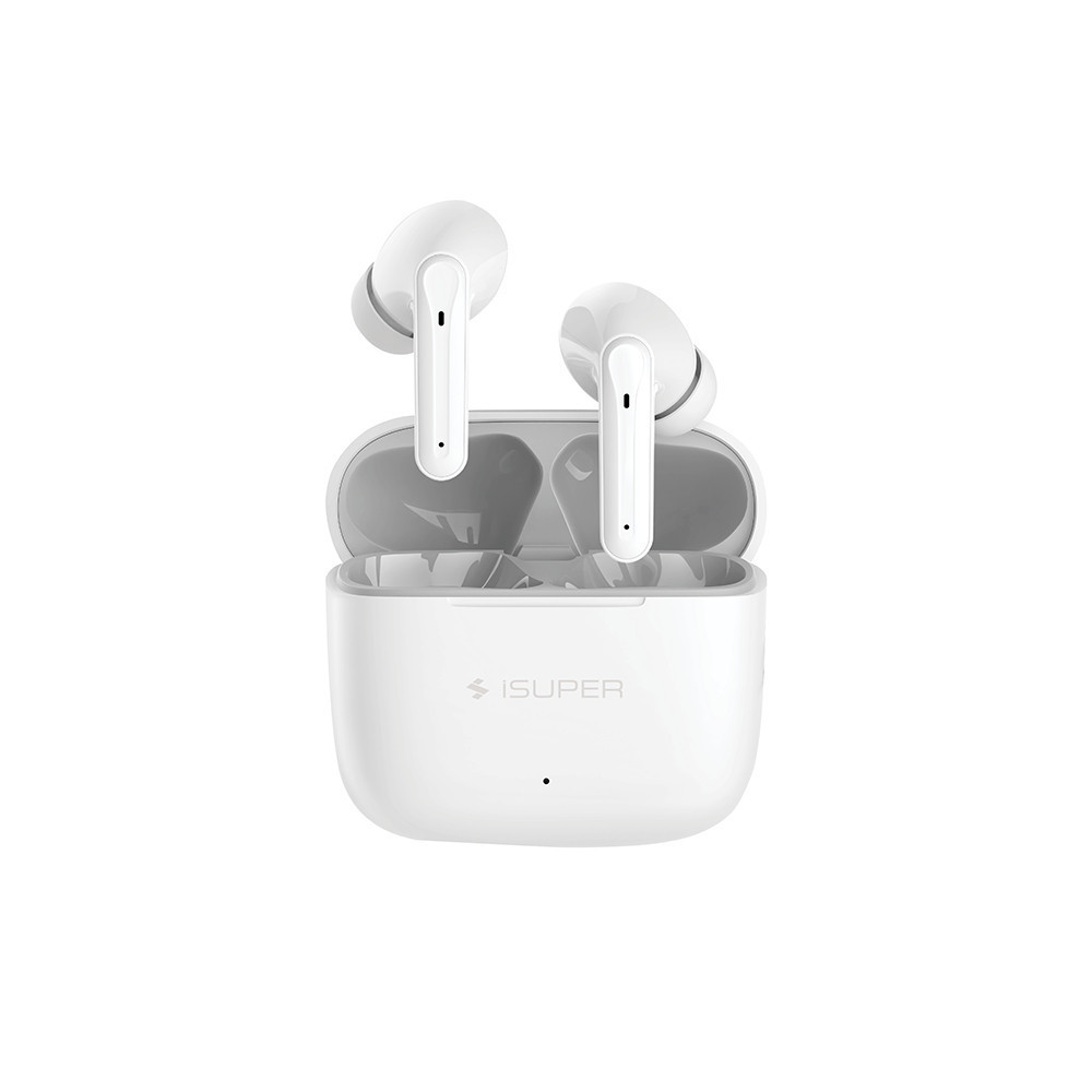 ใช้ได้นาน iSuper Evo Buds ANC Lite หูฟังไร้สาย ตัดเสียงรบกวน Game Mode ต่อแอปฯ iSuper Play -1Y