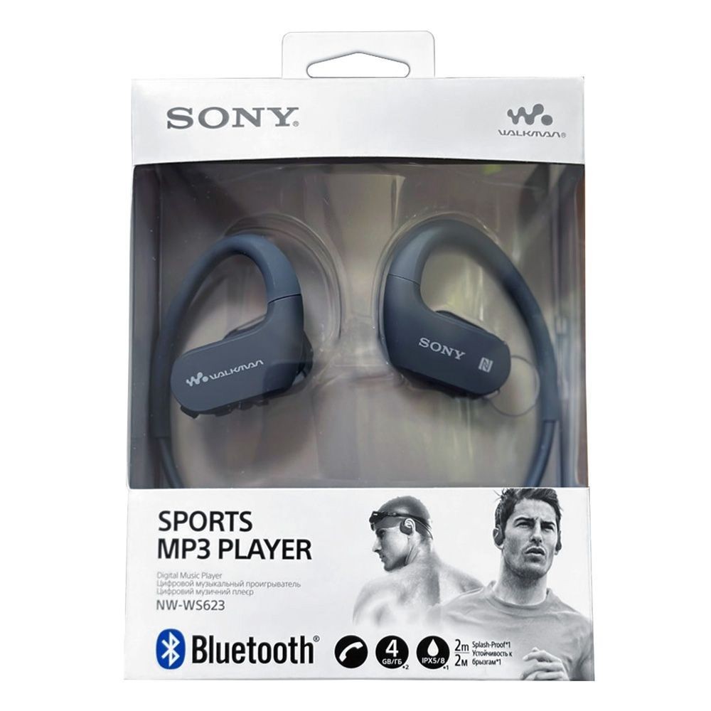 Sony WS620 Walkman NW-WS623 Waterproof Sports MP3 Player Headphones (Black) - 4GB