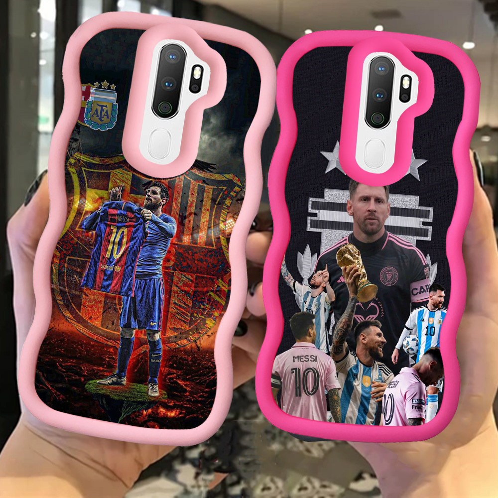 MERAH Z-13 Messi 10 Red Black Pink Casing สําหรับ OPPO A9 F11 A5 2020