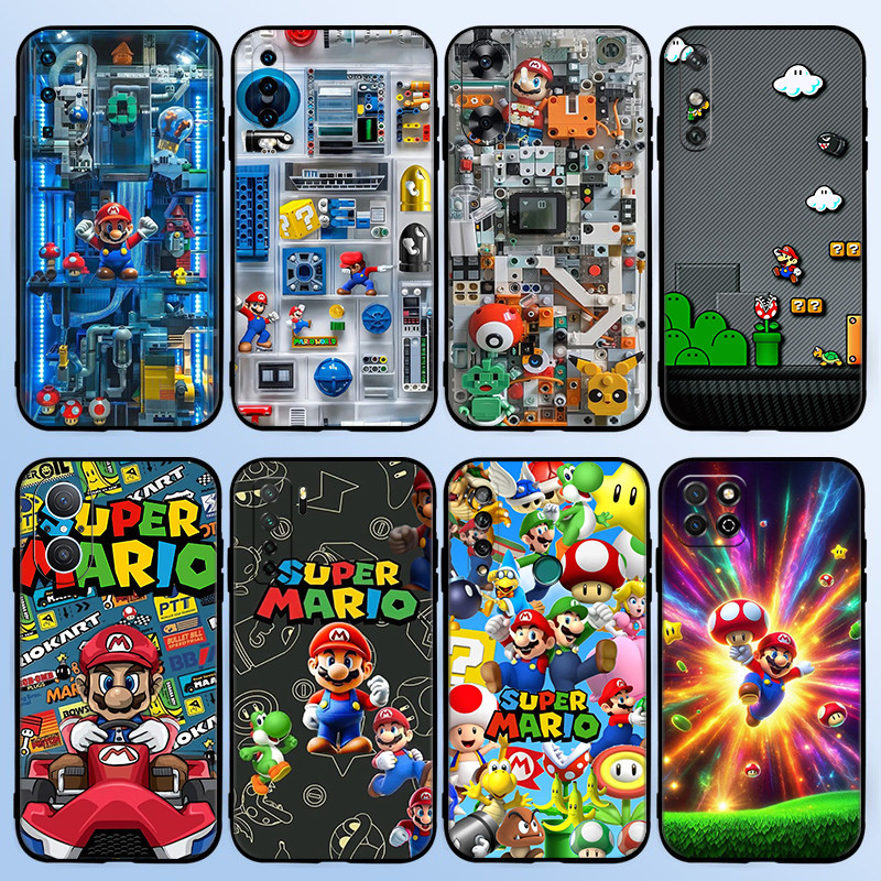 การ์ตูนน่ารักเครื่องจักร Mario สําหรับ Huawei Nova 2i 2 Lite 3 3i 4E 5i 5T 7 10 SE 8i Y61 TPU ซิลิโค