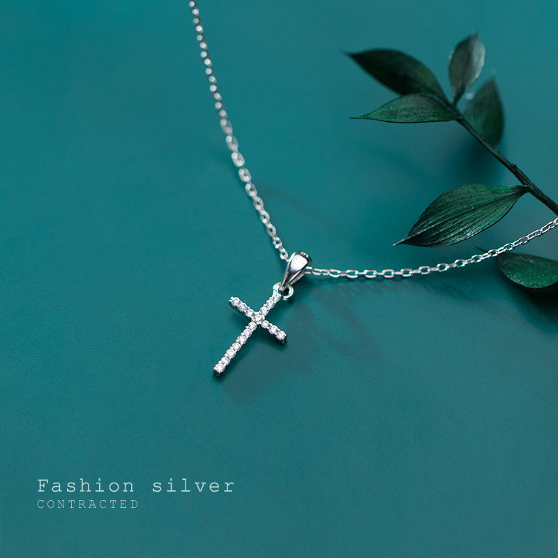 Ai Luoqi S925สร้อยคอเงินผู้หญิงสไตล์ญี่ปุ่นและเกาหลีเรียบง่ายสดเพชรเต็มรูปแบบสร้อยคอไหปลาร้าหวาน d5