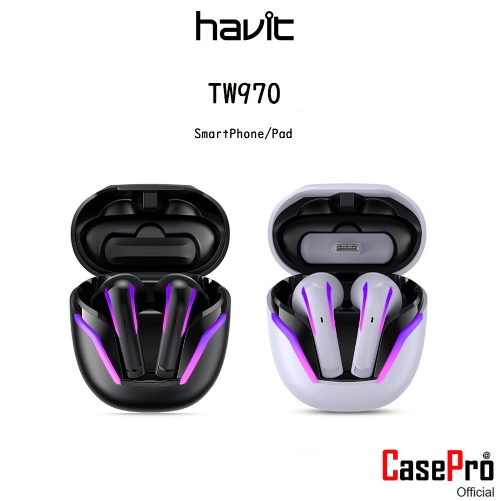 Havit TW970 หูฟังGamingบูลทูธเกรดพรีเมี่ยม สำหรับ SmartPhone/iPad/ อุปกรณ์ที่รองรับ BT