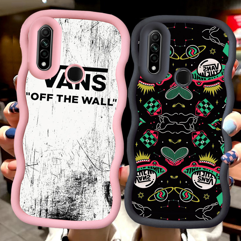 MERAH Z-54 V-vans สีแดงสีดําสีชมพูปลอกสําหรับ Realme C3 OPPO Reno 5 6i 5i A31 3 5s