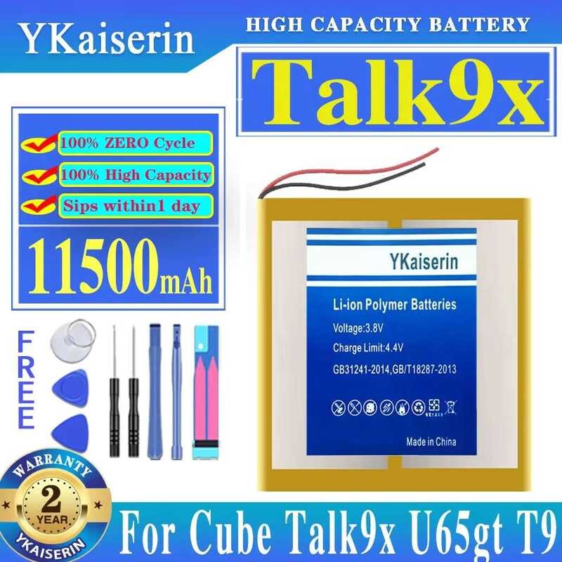 YKaiserin Battery Talk 9x 11500mAh for Cube Talk9x U65gt T9 for ALLDOCUBE TALK9 TALK9X