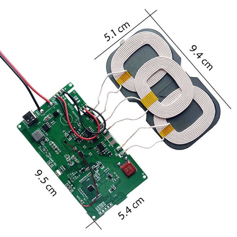 ❤ 20W 18W 15W 10W 7.5W / 5W 12V 5V Type-C Qi Wireless Fast Charger เครื่องส่งสัญ