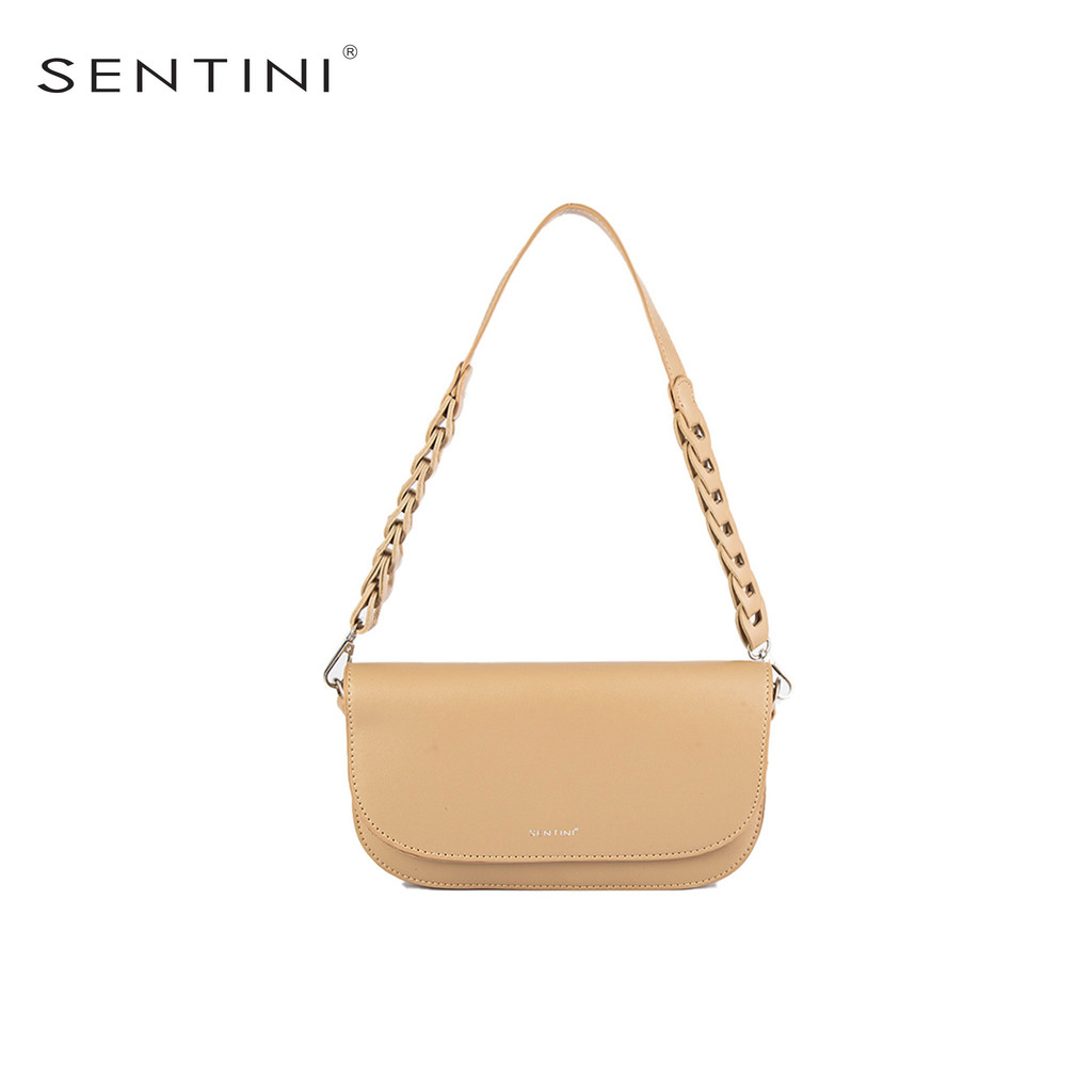 SENTINI Canna กระเป๋าสะพายไหล่ผู้หญิง - สีดํา / แอปริคอท STB-120