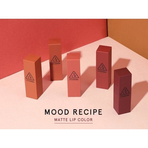 3CE MOOD RECIPE MATTE LIP COLOR ลิปเนื้อแมท ใหม่ล่าสุดจาก 3CE (ของแท้)
