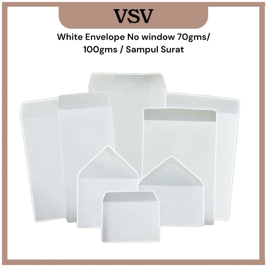 ซองขาว ไม่มีหน้าต่าง 70gms/ 100gms / Sampull สุราษฎร์