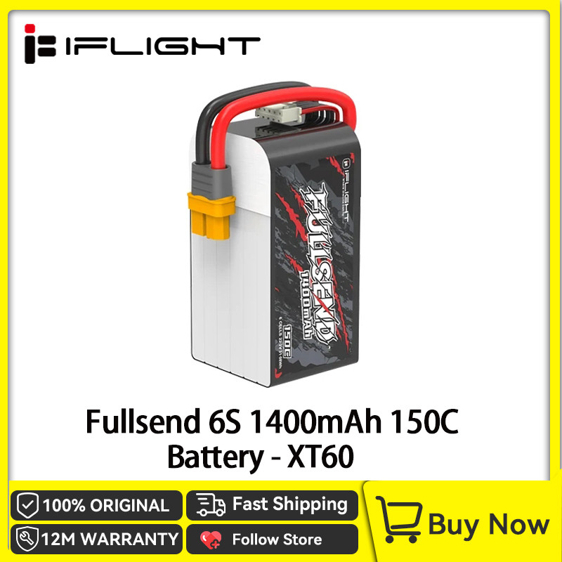 Iflight Fullsend 6S 1400mAh 150C แบตเตอรี่ - XT60 สําหรับ Nazgul5 V3 6S Nazgul Evoque F5 V2 6S BOB7 